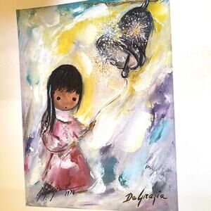 The Bell of Hope Signed Dated 1978 limited edition Print by Ted‎ DeGrazia